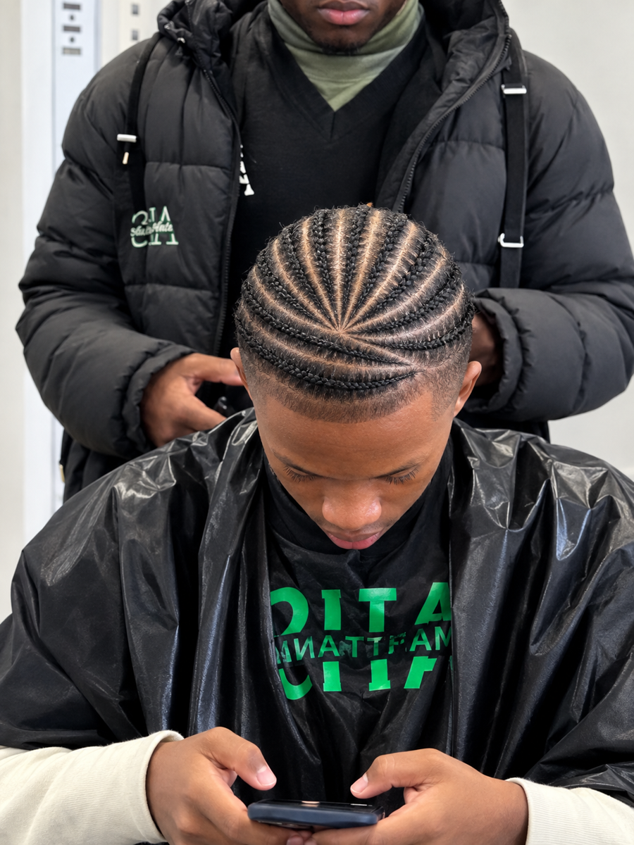 Fade on braids